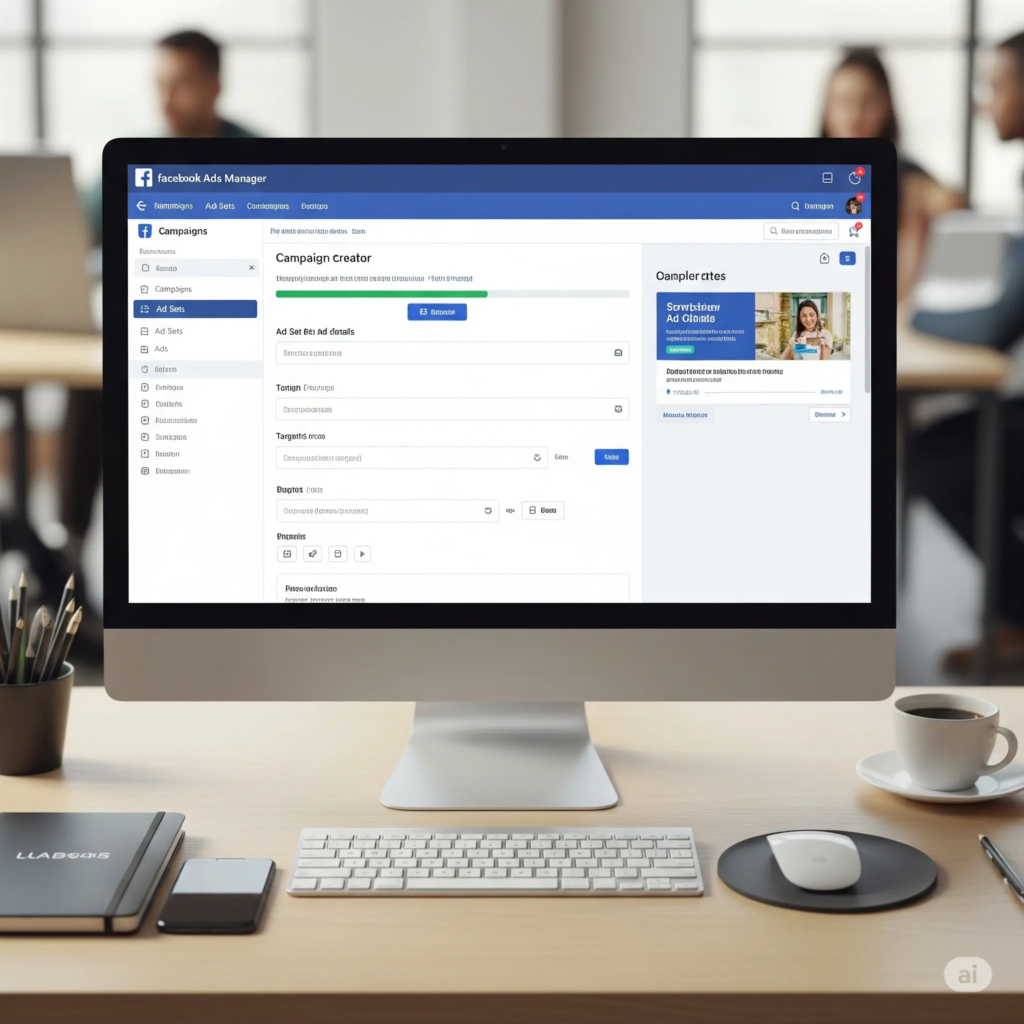Giao diện Facebook Ads Manager để tối ưu hóa chiến dịch