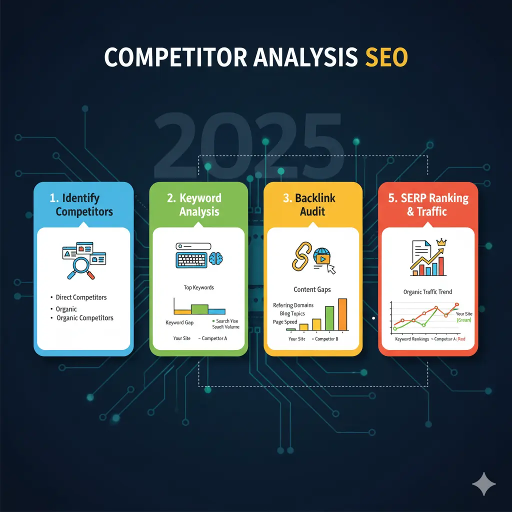 Infographic on the SEO Competitor Analysis process