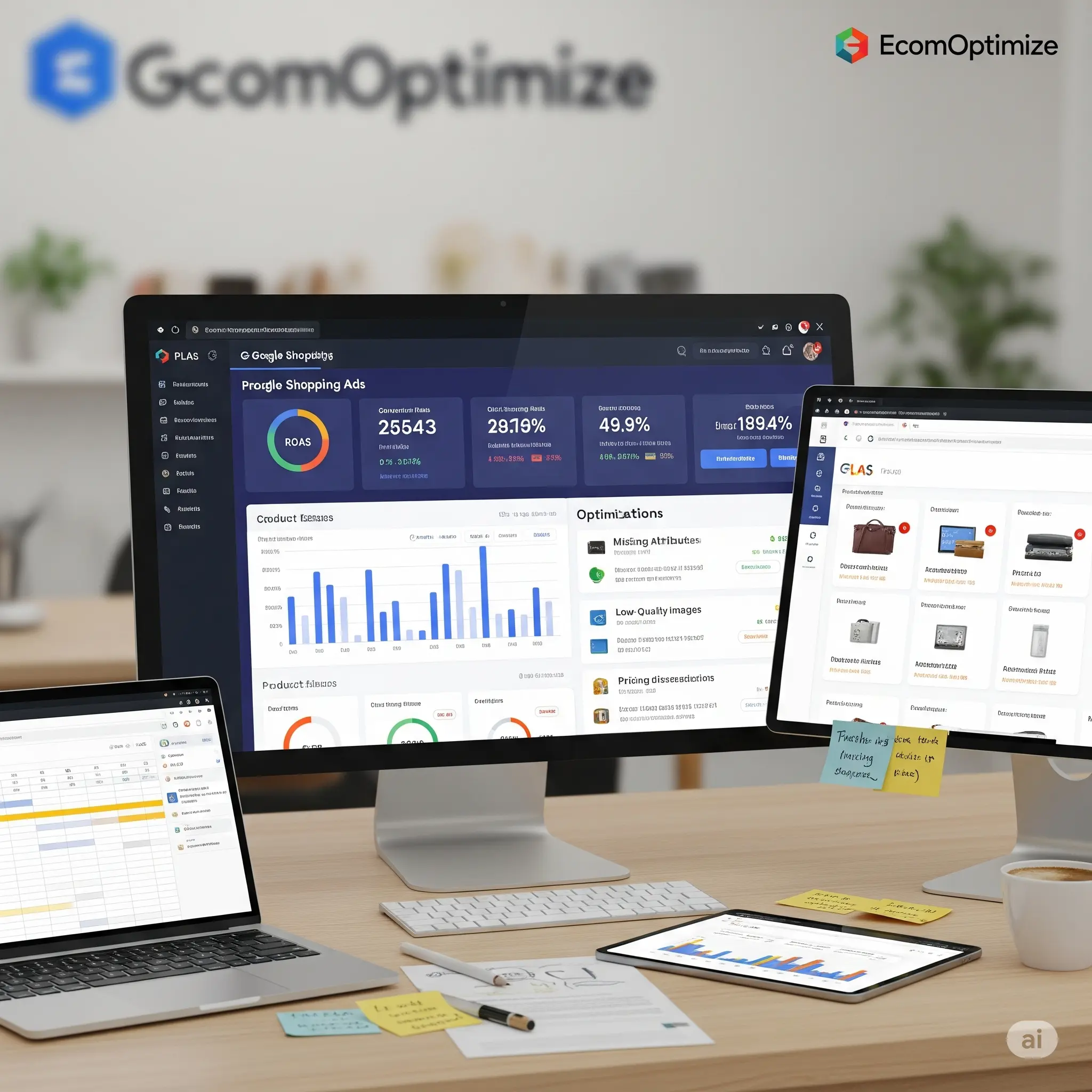 Giao diện quản lý Google Shopping Ads cho thương mại điện tử