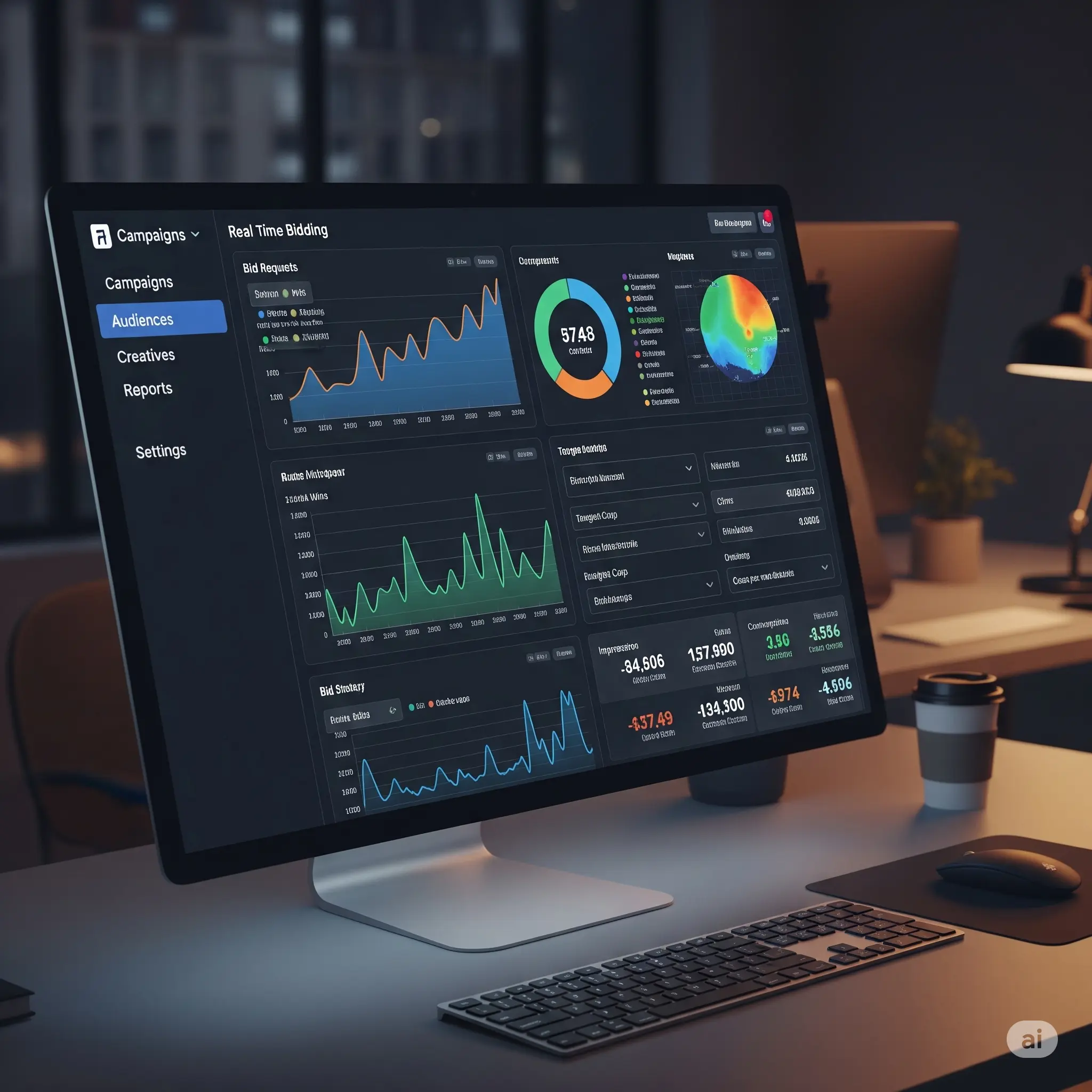 Dashboard programmatic advertising với tính năng mua quảng cáo tự động