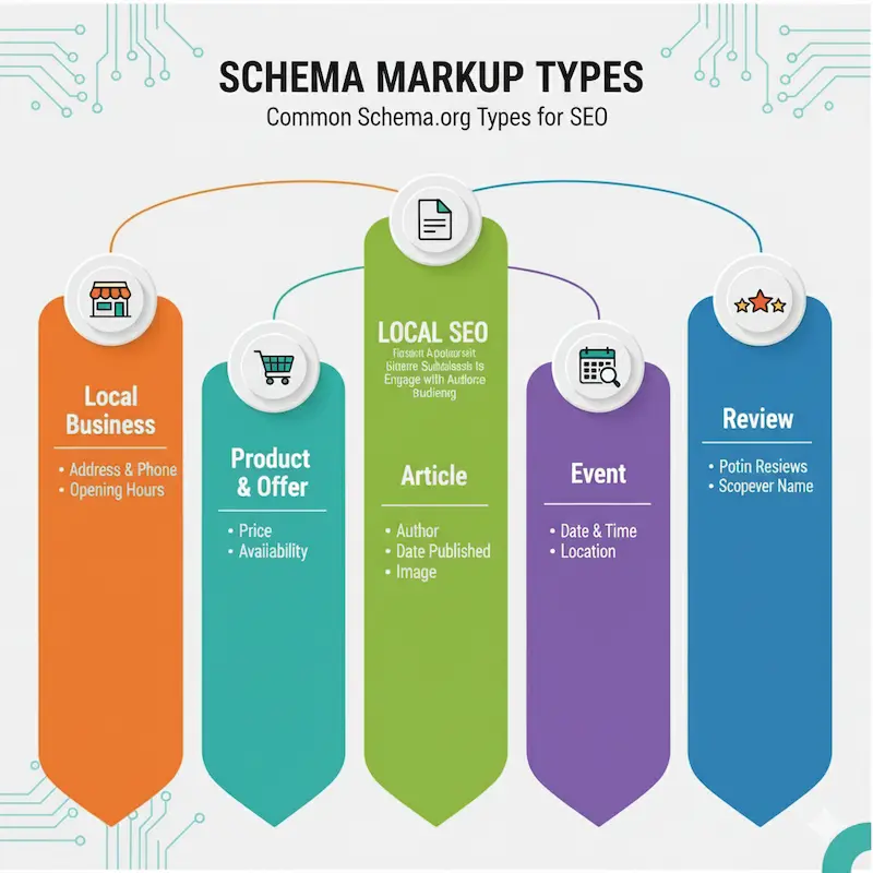Các loại Schema Markup phổ biến