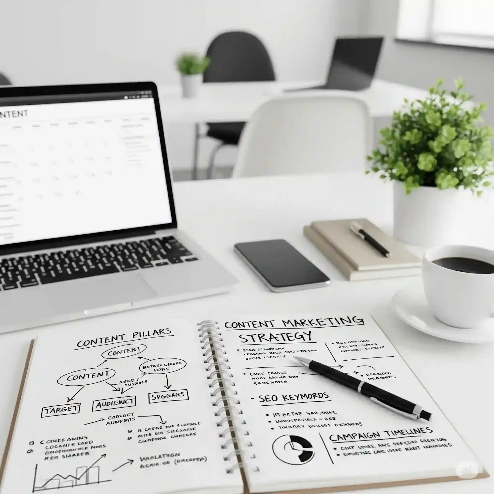 Sổ tay ghi chú chiến lược content marketing